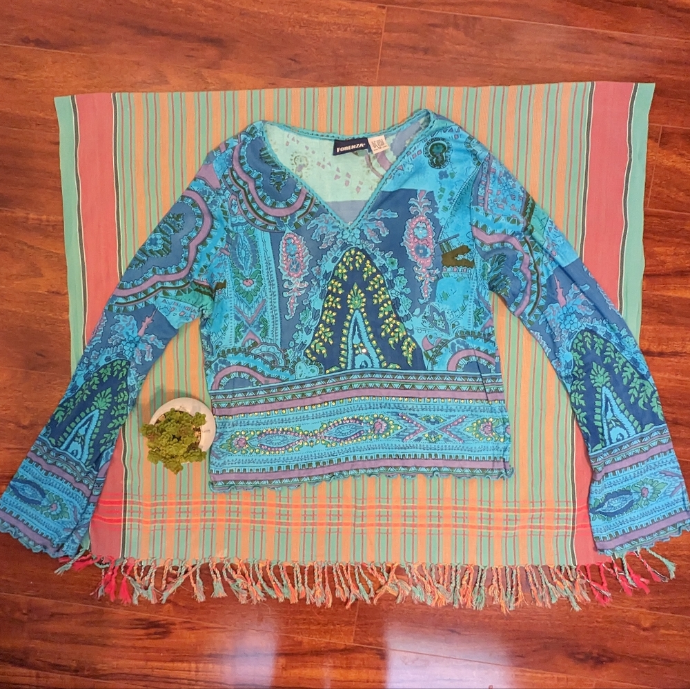 Colorful Blue Forenza Long Sleeve XL
